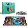 1000Pcs Wooden Jigsaw Puzzle Fantasy Fairy Tale Forest with Magical Tree Houses Pink Flowers Waterfall 19.69x27.56 Inch for Adults Kids Family Game Night Home Decor1 view 2