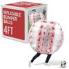 Houseables Human Hamster Ball, Zorb Ball, Bubble Soccer, Human Bubble, Inflatable Body Bumpers, for Adults and Kids, Sumo Bouncer, Whole Body Inside, Giant, Suit, Adult Sized, Knocker, Clear, 4FT, 1PK view 1