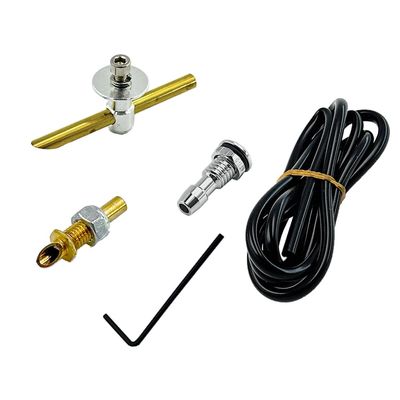 Gracilaria RC Boat Water Cooling Kit Water Outlet and Inlet Pink Up Nozzle Water Cooling Nozzle with Cooling Pipe Tube for RC Boat DIY Model Ship Motor Water Cooling System Part (Black)