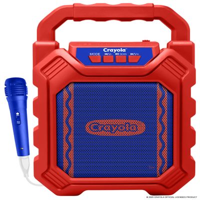 Crayola Mini Karaoke Machine for Kids, Bluetooth Speakers with Microphone