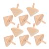 Toyvian 10pcs Wooden Spinning Gyroscope DIY Craft Painting Tops for Educational Fun to Enhance Hand Eye Coordination Natural Wood Material Portable Play Anytime view 1