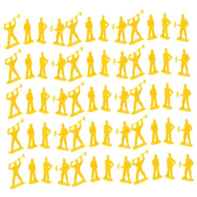 NUOBESTY 100pcs Miniature Construction Worker Figurines Realistic Little Figurines for Creative Diorama and Sand Table Decoration for Engineering Projects and Themed Parties