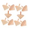 Toyvian 10pcs DIY Wooden Spinning Tops Safe Craft Kits for Enhance Hand Eye Coordination with Handmade Wood for Indoor Outdoor Fun view 1