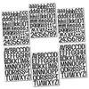 EPIGEIST 6 Sheets Self Adhesive Letter and Number Stickers of Vinyl Alphabet Decals for Mailbox Bulletin Board Classroom Home Decor Durable and Fade Resistant Design Black Uppercase view 1