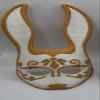 3d Printed Hare Masqurade Mask, White and Gold view 1