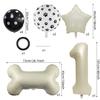 10pcs Dog Themed 1 Birthday Decor,30 Inch Bone Shaped Foil Balloons,White Number 1 Balloons Mylar Foil Balloons for Paw 1st Birthday Decorations Dog 1st Birthday Party Supplies Wedding Party Decor view 3