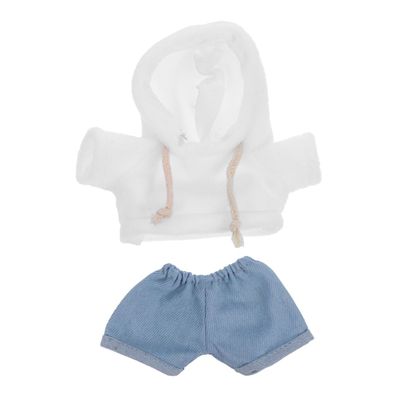 ERINGOGO Plush Doll Clothes Set Cute Bear Hoodie Pants Outfit for Dolls Soft for Easy Changes Design for Year Playtime Fits Stuffed Animals