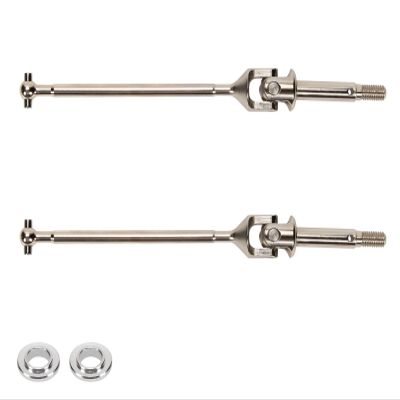 #45 Steel Front Axle Set U-Joint Drive Shaft 13 * 130MM for 1-10 for Losi for Ba-ja for Rey RC car Upgrded Part(Silver)