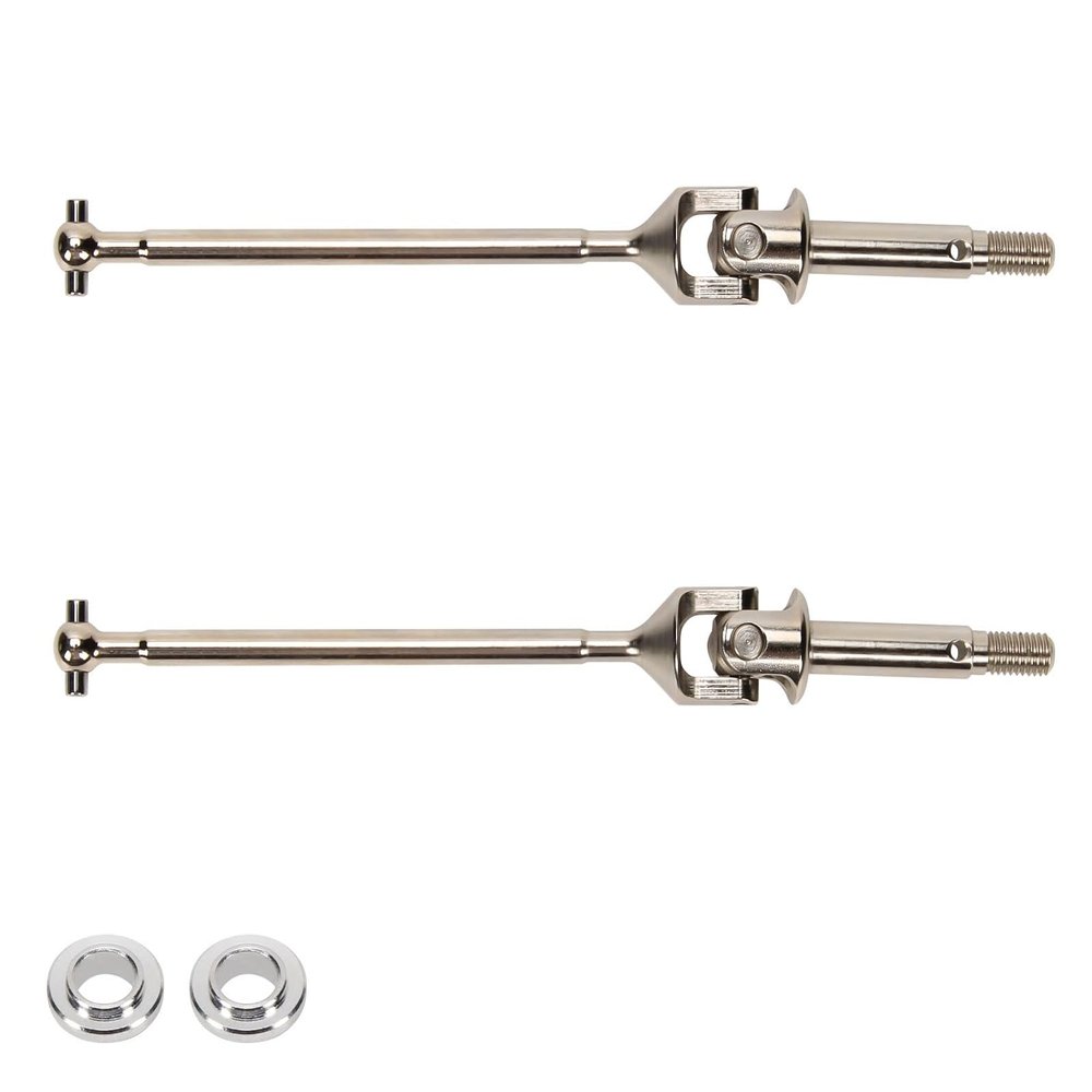 #45 Steel Front Axle Set U-Joint Drive Shaft 13 * 130MM for 1-10 for Losi for Ba-ja for Rey RC car Upgrded Part(Silver)