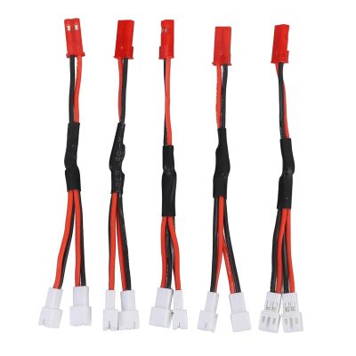 Alomejor 5pcs JST to PH 2.0 Connector, 105mm Copper Cables 22AWG Extension Wire for RC Motor ESC Power