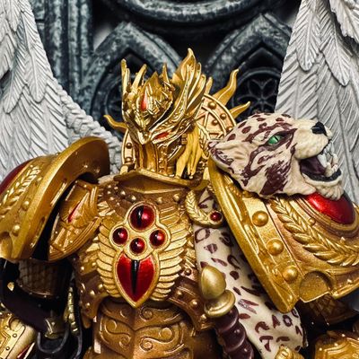 BEERISE WH Parts Helmet Accessories BA - Sanguinius Primarch - PVC Soft Rubber Model Accessories Applicable to JOYTOY Products - Age 15 +