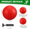 Huaerle 18 Pcs Sports Kickball Set Includes 2 Playground Ball with Air Pump 5 Rubber Throw Down Bases 10 Foul Line Cones and a Flip Scoreboard for Boys Girls Adults Playground School Backyard (Red) view 2