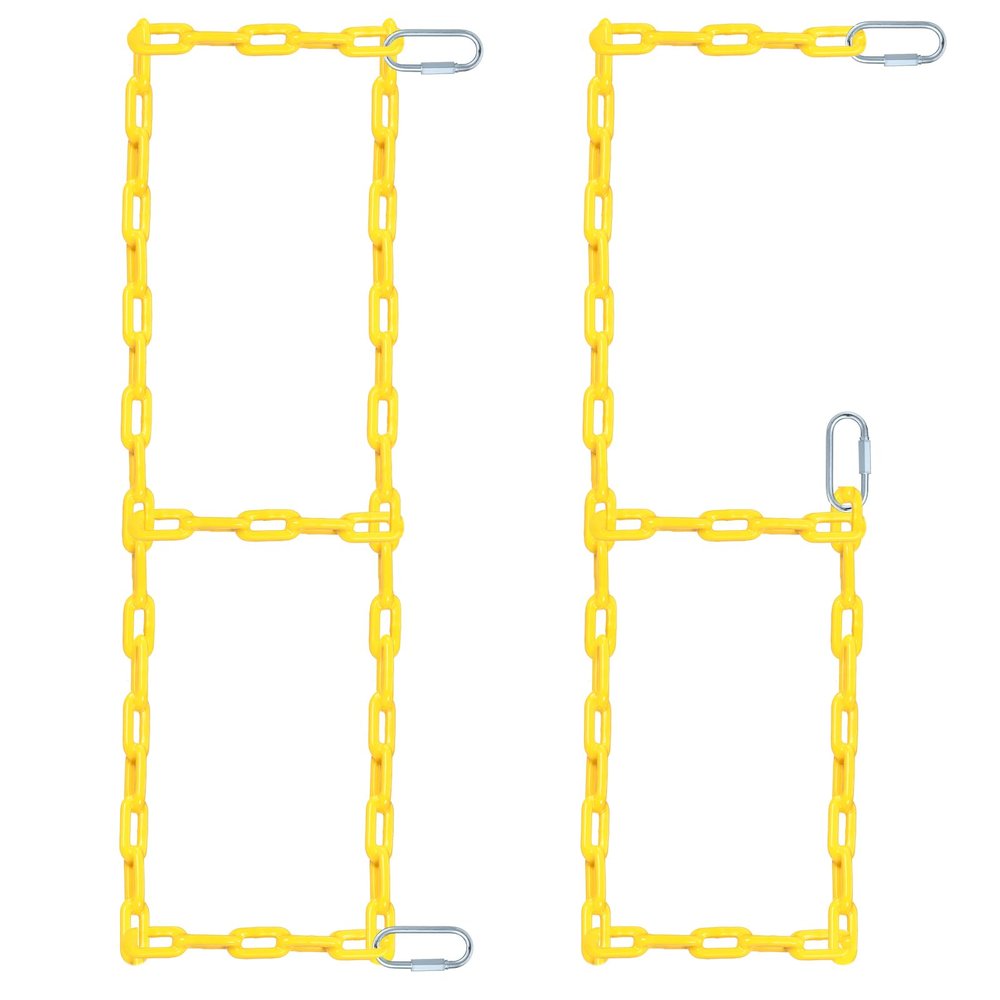 2 Pcs 87'' PVC Coated Swing Chain Heavy Duty Hanging Swing Hardware Kit with 4 Free Quick Links Anti-rust Iron Link Chains for Playground Tree Hammock Chairs Sandbags Accessories and Replacement