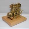 Kafoopolly 3.7CC Mini Steam Engine Model, Retro Vertical Double-Cylinder Reciprocating Double-Acting Steam Engine view 4