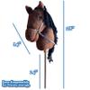 Playful Minds Large Hobby Horse for Kids and Adults  Show Quality with Rhinestone Studded Bridle, Removable Reins, and Long Mane  Plush Handmade Tournament Stick Horse (Bay (Brown)) view 2