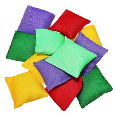 CVUTOVO 12pcs Small Bean Bag Colored Toss Game for Interactive Indoor Outdoor Fun for Holidays and Games Leak Reinforced Stitching
