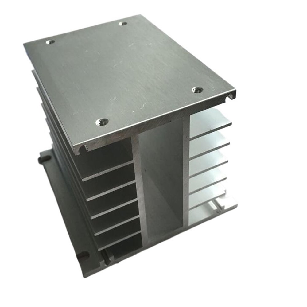 1PC Silver 3 Phase Heat Sink 80 * 105 * 100mm for Solid State Relay Aluminum Heatsink RXDNOZNNK