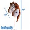 Playful Minds Large Hobby Horse for Kids and Adults  Show Quality with Rhinestone Studded Bridle, Removable Reins, and Long Mane  Plush Handmade Tournament Stick Horse, Palomino view 3