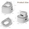 3-in-1 Potty Training Toilet, Portable Potty, Potty Training Seat and Toddler Step Stool, Easy Setup and Clean, Anti-Slip Toddler Potty Trainer for Boy Girl,Grey view 3