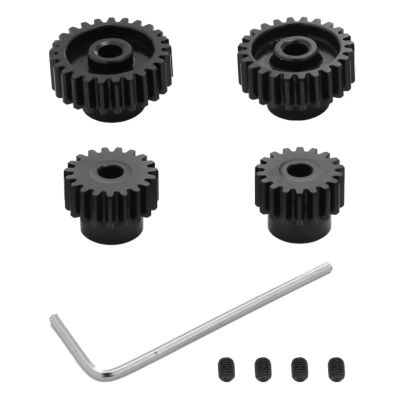 Compatible with Tamiya for TT01 for TT02 TB02 TA05 RC Car Upgrade Parts 4pcs Moter Gear 18T 19T 23T 24T Aluminium Alloy Pinion Gear RC Car Accessories
