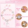 ZYFLSIYU 2 Pcs Dancer Gifts for Girls, Pink Ballerina Bracelets view 3