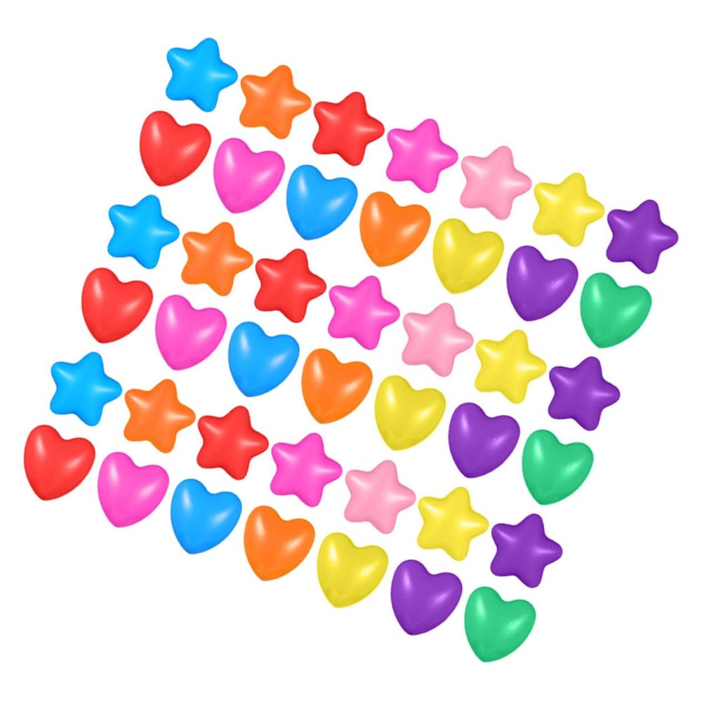 ERINGOGO 100pcs Star Heart Shaped Ball Pit Balls for Indoor Play Party Favor for Safe Fun Play Area