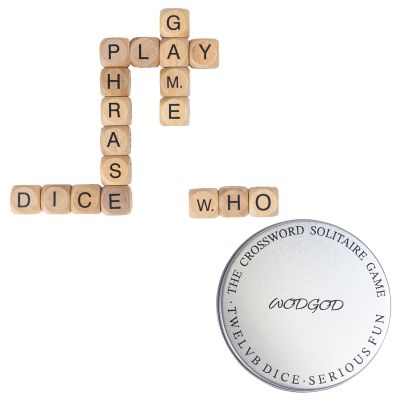 WodGod Crossword Dice Challenge Set for Adults  18 Wooden Letter Dice with Enhanced Vowel Distribution for Multiplayer Games & Vocabulary Building