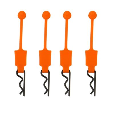 MYHWDRNU RC Car Parts Compatible with ARRMA for Senton for Traxxas 1/10 Rc Car Parts 4Pcs Rubber Car Body Clip Retainer Shell Fixed Buckle Lock(Orange)