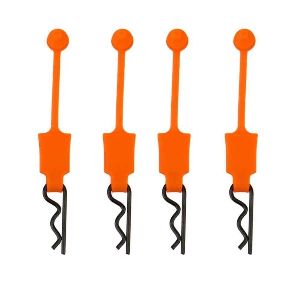 MYHWDRNU RC Car Parts Compatible with ARRMA for Senton for Traxxas 1/10 Rc Car Parts 4Pcs Rubber Car Body Clip Retainer Shell Fixed Buckle Lock(Orange)