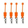 MYHWDRNU RC Car Parts Compatible with ARRMA for Senton for Traxxas 1/10 Rc Car Parts 4Pcs Rubber Car Body Clip Retainer Shell Fixed Buckle Lock(Orange) view 1