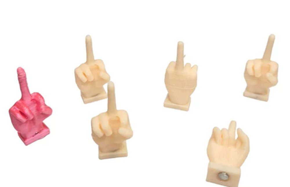 10pcs Middle Finger Magnets, Middle Finger Fuck Dick Magnets, Bag of Dicks, Perfect Prank Great Gag Gift, Funny Weddings, Concerts, Bachelorette Party (White)