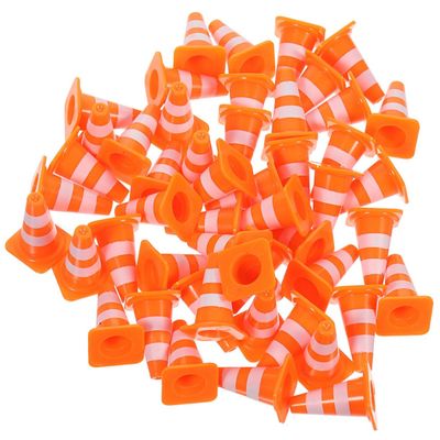 CVUTOVO 40pcs Traffic Signs Educational Mini Traffic Signs for Pretend Play Learning Interactive Agility Cones for Imaginative Play and Parent Bonding