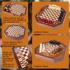 3 or 4 Player Wooden Chess Board Game Set, Chess Game,IQ Game, A Chessboard with Marked Chess Pieces' Positions, A Gift for Chess Enthusiasts view 4