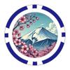 Golf it!(! ) LITE Poker Chip Japanese Landscape Fuji and Cherry Blossoms X-842 (090) view 1
