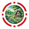 Golf it!(! ) Light Poker Chip Japanese Landscape Satoyama X-842 (100) view 1