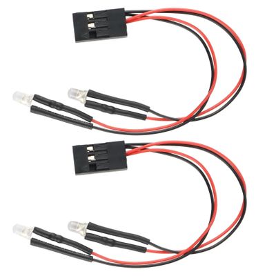 SKDUBRW RC Car Accessories for Axial for SCX24 for Gladiator for Deadbolt 2 Lights Headlights 1/24 RC Crawler Car Upgrade Parts Replacement Accessories 2pcs