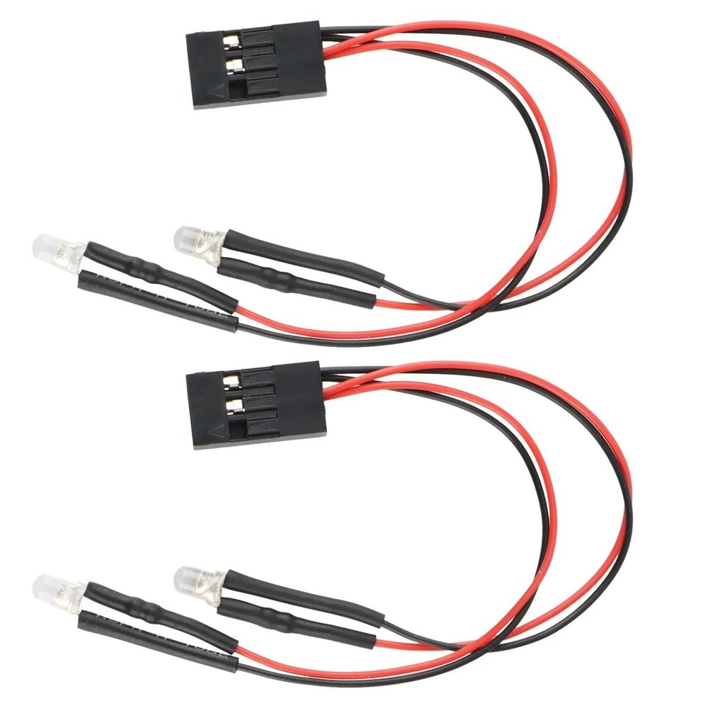 SKDUBRW RC Car Accessories for Axial for SCX24 for Gladiator for Deadbolt 2 Lights Headlights 1/24 RC Crawler Car Upgrade Parts Replacement Accessories 2pcs
