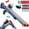 30 inch Foam Blaster Shotgun with Double Barrel Soft Bullets Gun with Shell Ejecting 2 in 1 Foam Blaster Shotgun with Shell Casings 60 Foams Darts Gift for 14+ Years (1) view 1