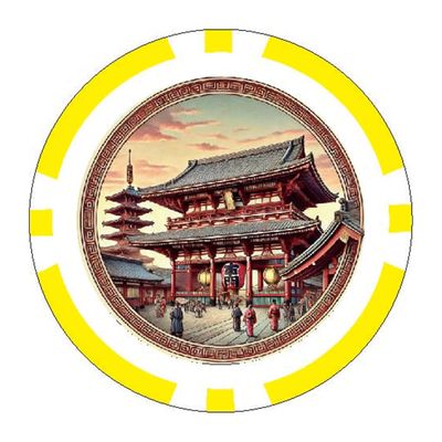 Golf it!(! ) Light X-842 (080) Poker Chip Japanese Landscape Asakusa