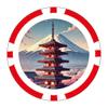 Golf it!(! ) LITE Poker Chip Japanese Landscape Fuji and Five Storied Pagoda X-842 (010) view 1