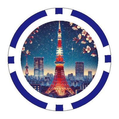 Golf it!(! ) LITE X-842 (030) Poker Chip Japanese Landscape Shower Tower