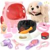 Eohemeral 23 Pcs Walking Dog Toy for Kids 3-5 5-7, Electronic Interactive Puppy with Carrier & Leash, Realistic Barking Wagging Tail Plush Dog, Pretend Play Birthday Gifts for Girls 4 6 8 Year Old view 1