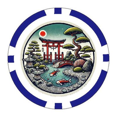 Golf it!(! ) Light X-842 (060) Poker Chip Japanese Landscape Japanese Garden