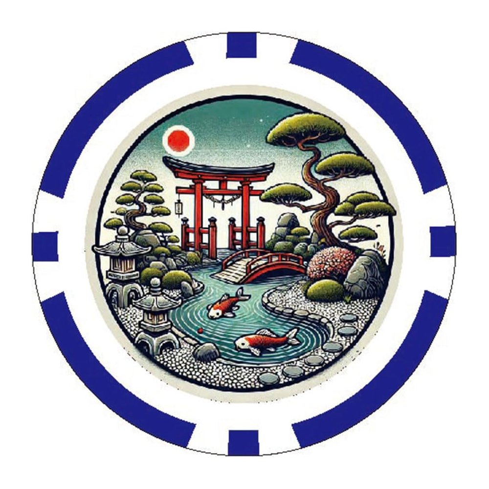 Golf it!(! ) Light X-842 (060) Poker Chip Japanese Landscape Japanese Garden