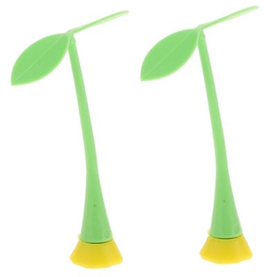 FUNOMOCYA 2pcs Bean Sprout Car Roof Decoration Stickers Creative Green Grass Ornaments for Bicycle Vehicle Exterior Fun Movable Decals for Young Riders
