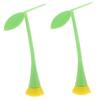 FUNOMOCYA 2pcs Bean Sprout Car Roof Decoration Stickers Creative Green Grass Ornaments for Bicycle Vehicle Exterior Fun Movable Decals for Young Riders view 1