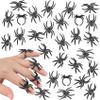 KOMIDK 100 Pieces Spider Rings Halloween Plastic Spider Ring Halloween Party Cup Cake Decor ToppersFavors view 1