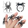 KOMIDK 100 Pieces Spider Rings Halloween Plastic Spider Ring Halloween Party Cup Cake Decor ToppersFavors view 2