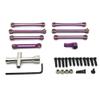 BritBolt 144001 144010 124007 124008 124016 124017 124018 124019 Metal Tie Rod Linkage Link Rod Servo Arm Replacement Parts Compatible with RC Car(Purple) view 1