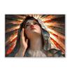 1000-piece Broken Stained Glass - Reverie of The Virgin Adult Wooden Puzzle, Intellectual Challenge, Stress-Relieving Puzzle, Relaxing Family Activity, Decoration, Size: 29.5 x 19.7 in view 1
